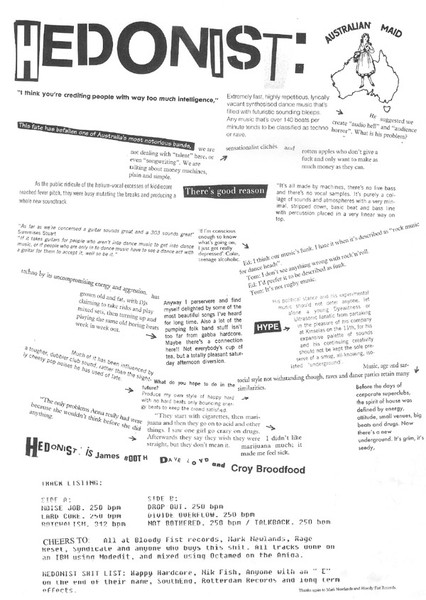 Hedonist - Hedonist EP | Bloody Fist Records (FIST08) - 3