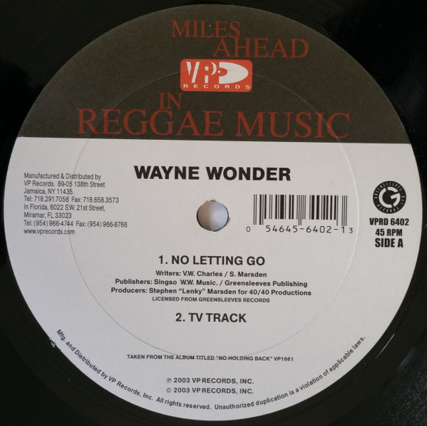 Wayne Wonder - No Letting Go | VP Records (VPRD 6402)