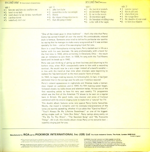 Perry Como - The Perry Como Collection | RCA Camden (PDA 011) - 3