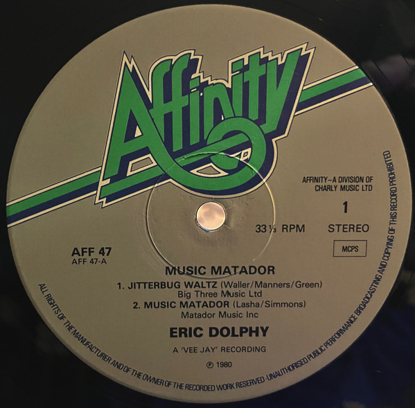 Eric Dolphy - Music Matador | Affinity (AFF 47) - 3