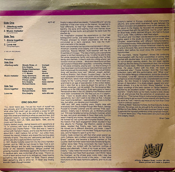 Eric Dolphy - Music Matador | Affinity (AFF 47) - 2