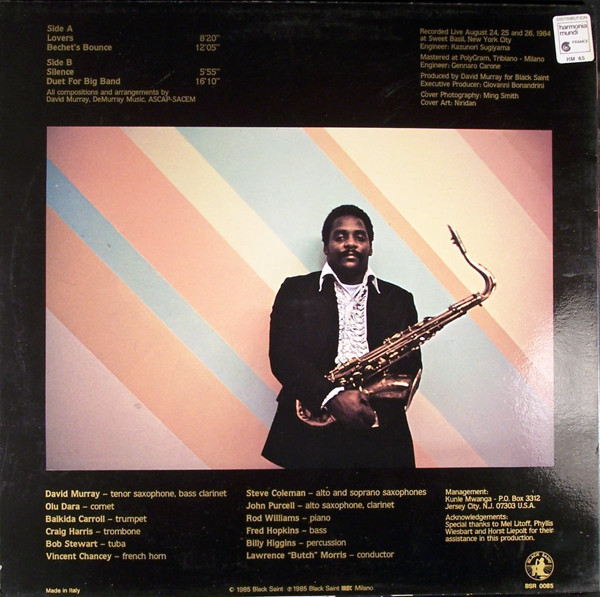 David Murray Big Band - Live At "Sweet Basil" - Vol. 1 | Black Saint (BSR 0085) - 4