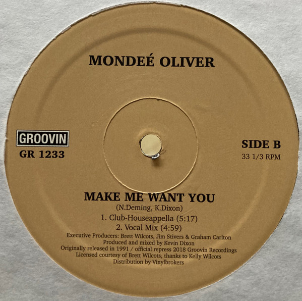 Mondeé Oliver - Make Me Want You | Groovin Recordings (GR 1233) - 2