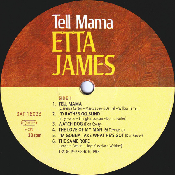 Etta James - Tell Mama | Bear Family Records (BAF 18026) - 3