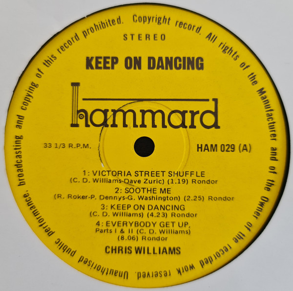 Chris Williams - Keep On Dancing | Hammard (HAM 029) - 3