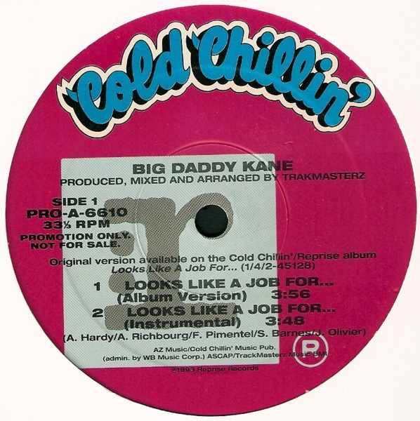 Big Daddy Kane - Looks Like A Job For... / Rest In Peace | Cold Chillin' (PRO-A-6610)