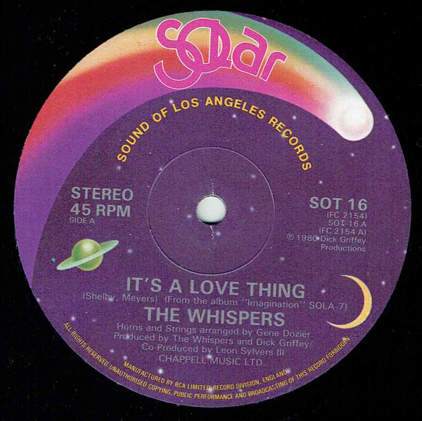The Whispers - It's A Love Thing | Solar (SOT 16) - 2