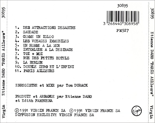 Etienne Daho - Paris Ailleurs | Virgin (30895) - 2