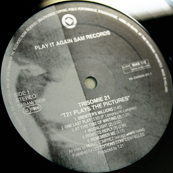 Trisomie 21 - T21 Plays The Pictures | Play It Again Sam Records (BIAS 152) - 3