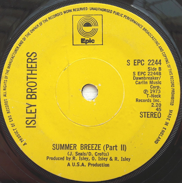 The Isley Brothers - Summer Breeze (Part I) | Epic (S EPC 2244) - 2