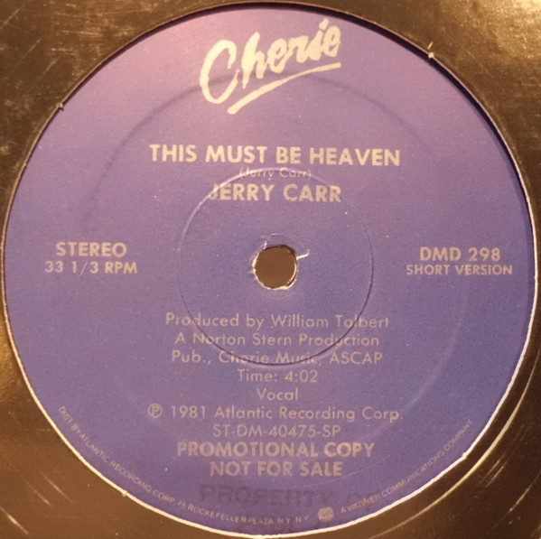 Jerry Carr - This Must Be Heaven | Cherie (DMD 298) - main Jerry Carr - This Must Be Heaven | Cherie (DMD 298) - main