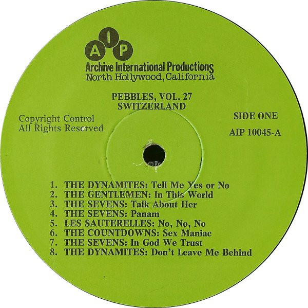Various - Pebbles Vol. 27 (The Continent Lashes Back! Part 9: Switzerland) | AIP Records (AIP 10045) - 3
