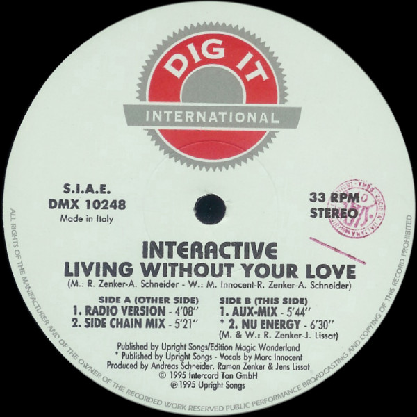 Interactive - Living Without Your Love | Dig It International (DMX 10248) - main