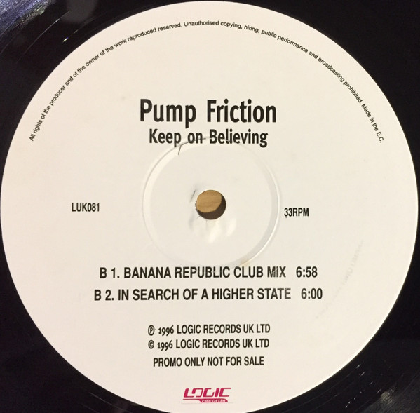 Pump Friction - Keep On Believing | Logic Records (LUK081) - 2