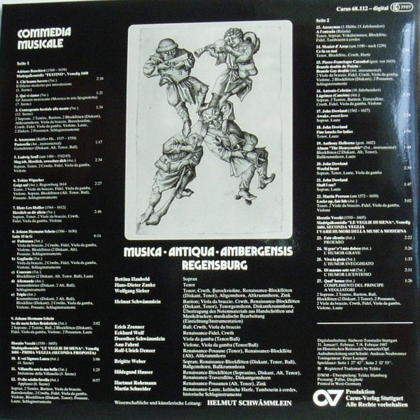 Musica Antiqua Ambergensis - Commedia Musicale | Carus (68.112) - 2