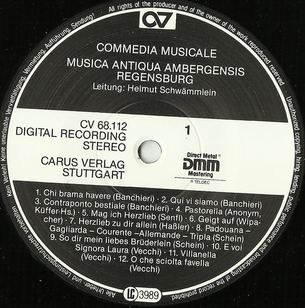 Musica Antiqua Ambergensis - Commedia Musicale | Carus (68.112) - 3