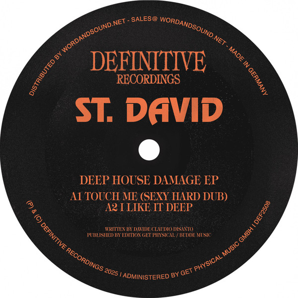 St. David - Deep House Damage EP | Definitive Recordings (DEFDIG2508)