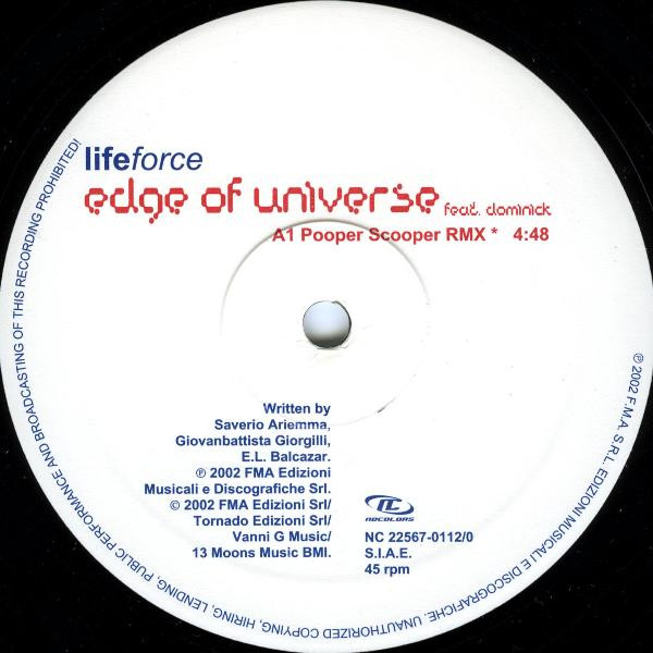 Edge Of Universe Feat. Dominick - Lifeforce | No Colors (NC 22567-0112/0)