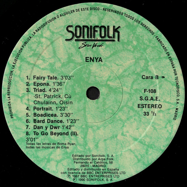 Enya - Enya | Sonifolk (F-108) - 3