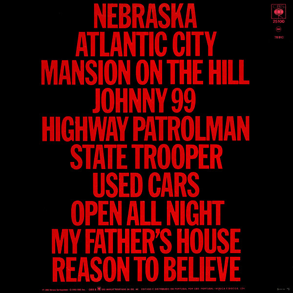 Bruce Springsteen - Nebraska | CBS (CBS 25100) - 3