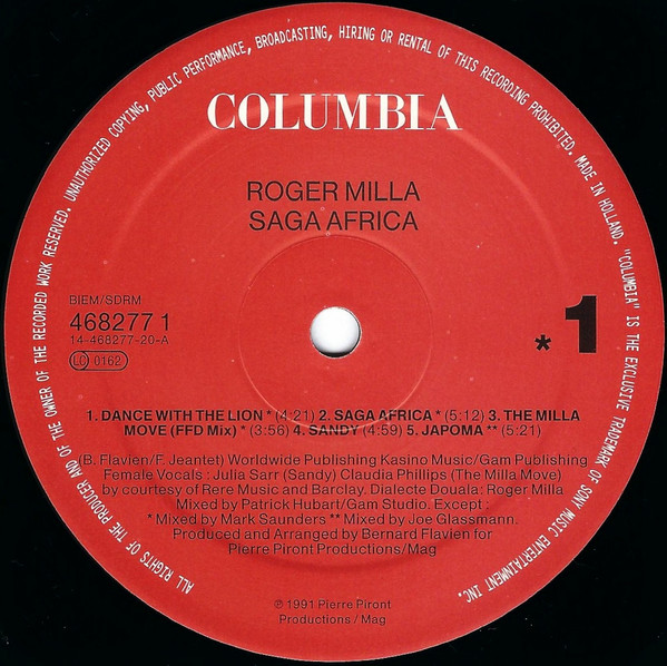Roger Milla - Saga Africa | Columbia (COL 468277 1) - 3