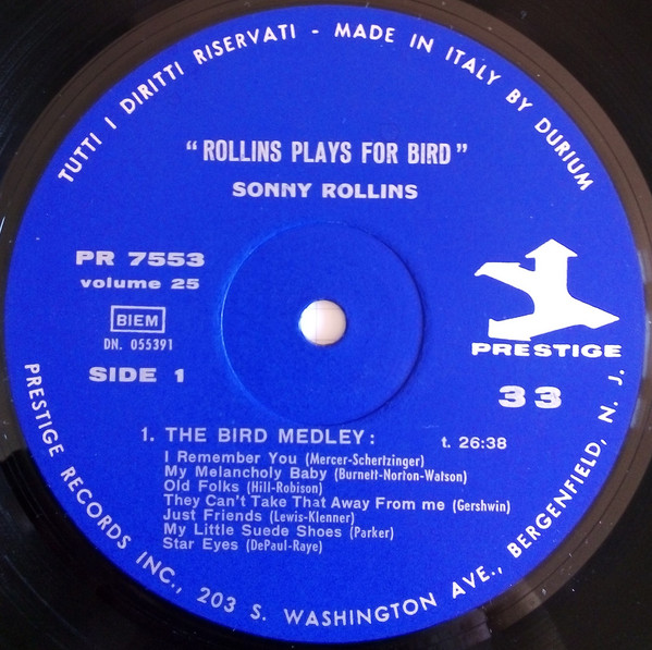 Sonny Rollins - Rollins Plays For Bird | Prestige (PR 7553) - 4