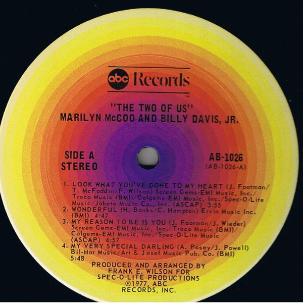 Marilyn McCoo & Billy Davis Jr. - The Two Of Us | ABC Records (AB-1026) - 3