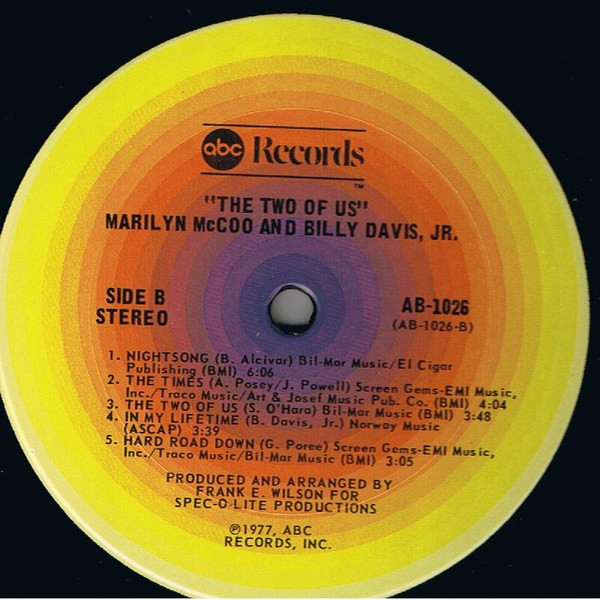 Marilyn McCoo & Billy Davis Jr. - The Two Of Us | ABC Records (AB-1026) - 4