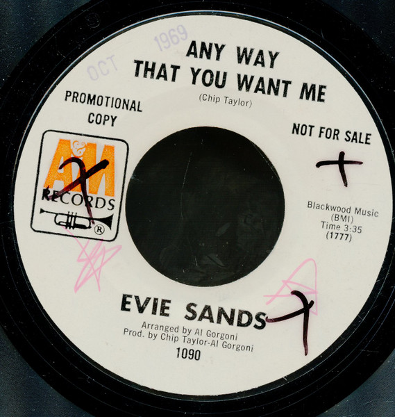 Evie Sands - Any Way That You Want Me | A&M Records (1090) - 2