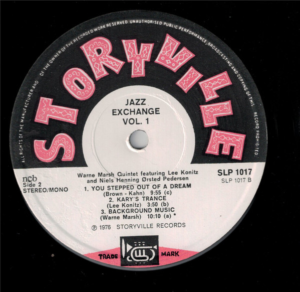 Warne Marsh Quintet - Jazz Exchange Vol. 1 | Storyville (SLP 1017) - 4 Warne Marsh Quintet - Jazz Exchange Vol. 1 | Storyville (SLP 1017) - 4