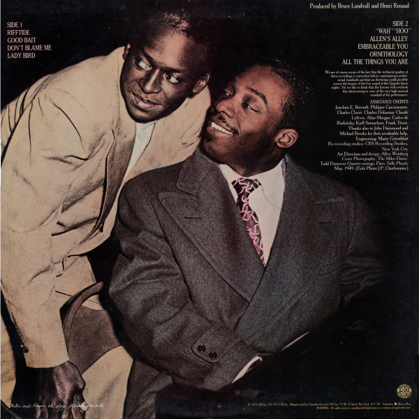 Miles Davis-Tadd Dameron Quintet - In Paris Festival International De Jazz - May, 1949 | Columbia (JC 34804) - 2