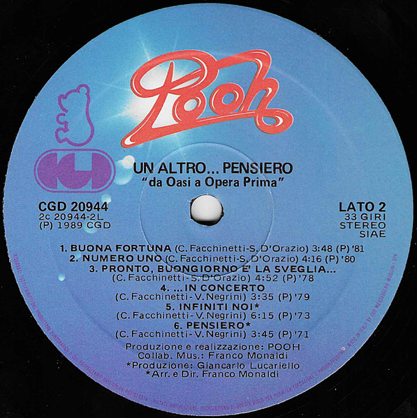 Pooh - Un Altro Pensiero | CGD (20944) - 3 Pooh - Un Altro Pensiero | CGD (20944) - 3