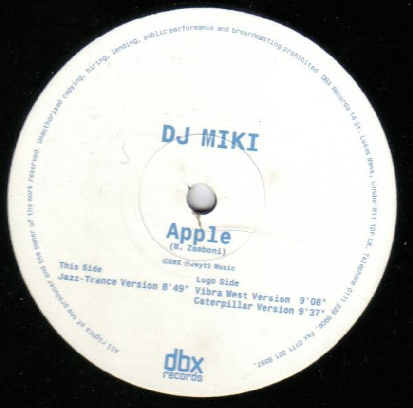 Miki - Apple | DBX records (DBX037) - main