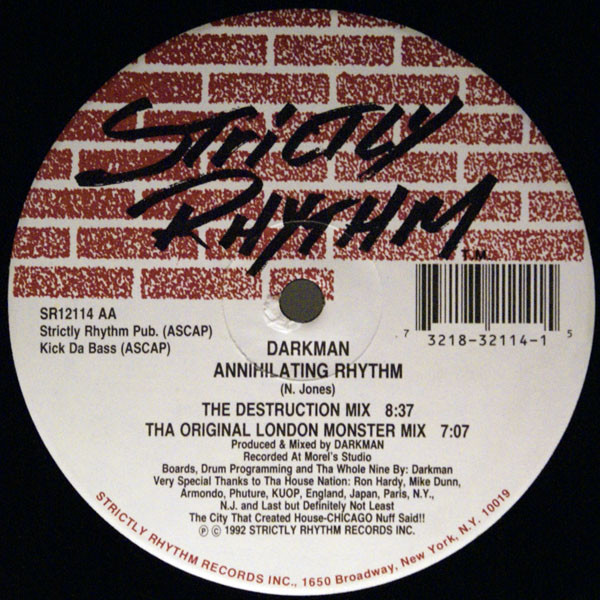 Darkman - Annihilating Rhythm / Seduction | Strictly Rhythm (SR12114) - main