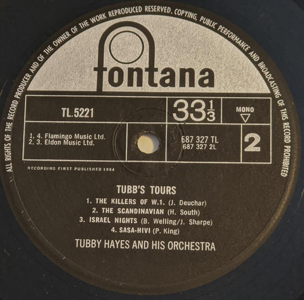The Tubby Hayes Orchestra - Tubbs' Tours | Fontana (TL.5221) - 4
