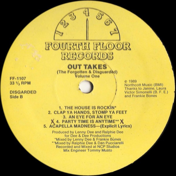 Out Takes - (The Forgotten & Disguarded) Volume One | Fourth Floor Records (FF-1107) - 2