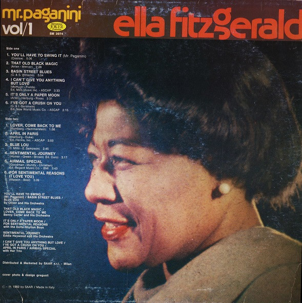 Ella Fitzgerald - Vol/1: Mr. Paganini | Joker (SM 3974) - 2