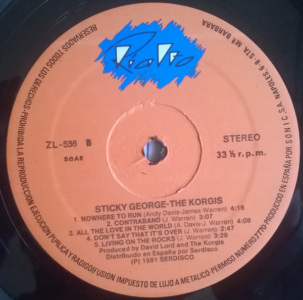 The Korgis - Sticky George | Rialto (ZL-536) - 4 The Korgis - Sticky George | Rialto (ZL-536) - 4
