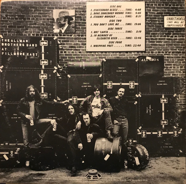 The Allman Brothers Band - The Allman Brothers Band At Fillmore East | Capricorn Records (2CX 0131) - 2