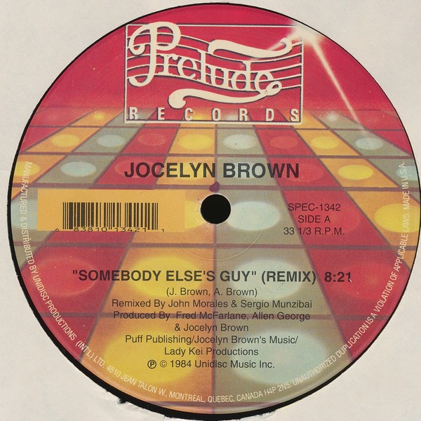 Jocelyn Brown - Somebody Else's Guy | Prelude Records (SPEC-1342) - main