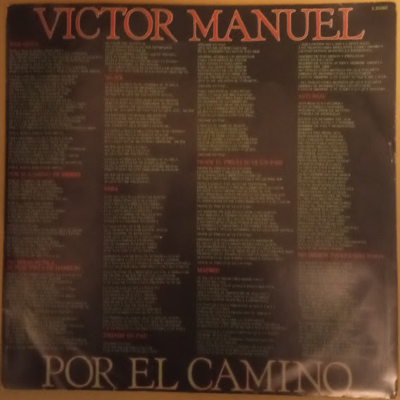 Víctor Manuel - Por El Camino | CBS (CBS 25362) - 4