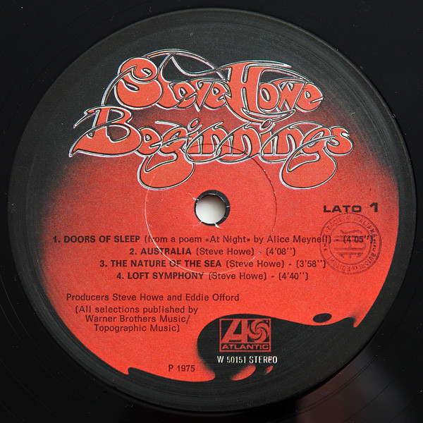 Steve Howe - Beginnings | Atlantic (W 50151) - 4