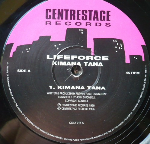 Lifeforce - Kimana Tana | Centrestage Records (CSTA 015) Lifeforce - Kimana Tana | Centrestage Records (CSTA 015)