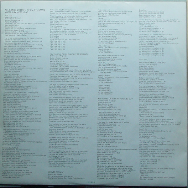 Meat Loaf - Bat Out Of Hell | Epic (EPC 82419) - 2 Meat Loaf - Bat Out Of Hell | Epic (EPC 82419) - 2
