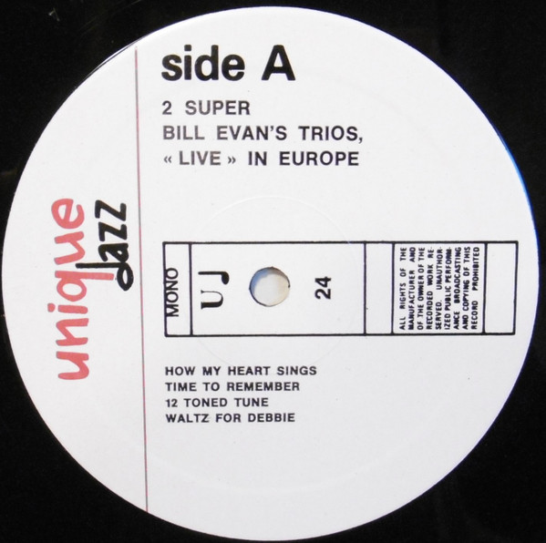 The Bill Evans Trio - Live In Europe! | Unique Jazz (U♩ 24) - 2