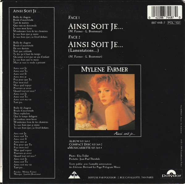 Mylène Farmer - Ainsi Soit Je... | Polydor (887 448-7) - 2