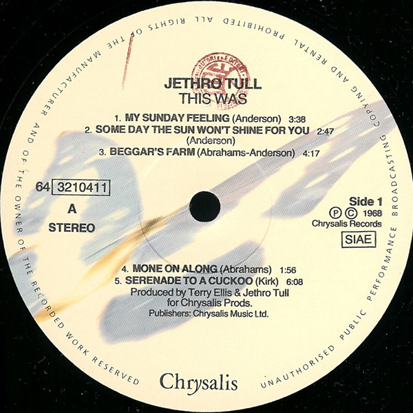 Jethro Tull - This Was | Chrysalis (64 3210411) - 3