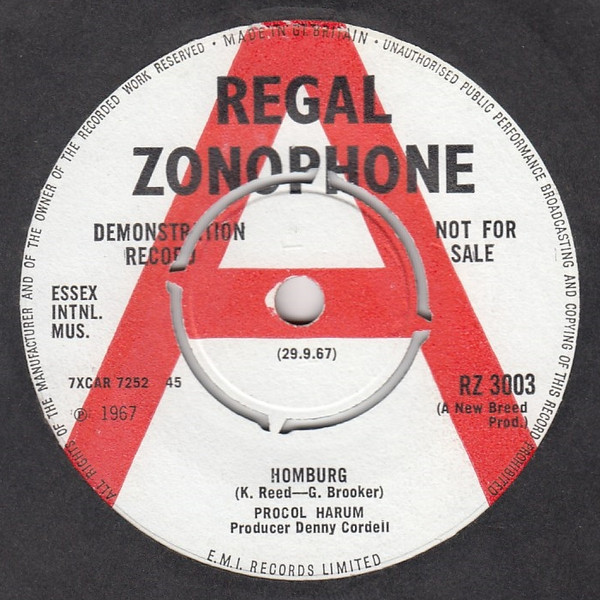 Procol Harum - Homburg | Regal Zonophone (RZ 3003)