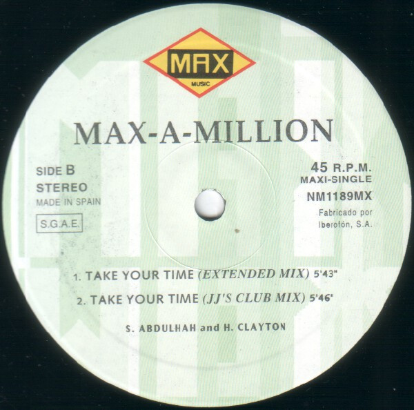 Max-A-Million - Take Your Time | Max Music (NM 1189 MX) - 3