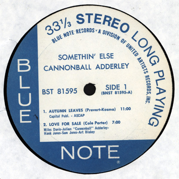 Cannonball Adderley - Somethin' Else | Blue Note (BST-81595) - 3